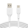 Belkin laadimiskaabel 1x2 USB-C/USB-A PVC cable 1m, 2Pack valge CAB001bt1MWH2PK