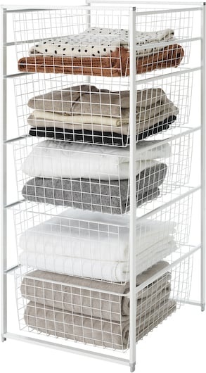 Elfa riiul korvidega Basket Package Yarn, 104/45, valge