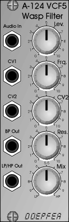 Doepfer A-124 herilasefiltri Euroracki moodul