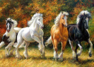 Norimpex teemantmaal Diamond Mosaic - horses w galopie
