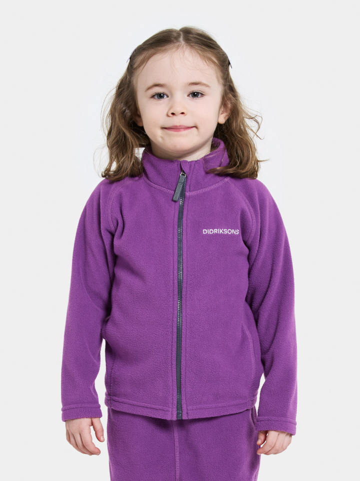 Didriksons fliispusa Monte Kids' Full-Zip 10 lilla - suurus 110cm