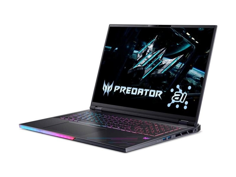 Acer sülearvuti Predator Helios Neo 18 AI PH18-73-94FE 18" FHD i9-275HX, 32GB, RTX 5080, Win11, ENG, must, 2Y Warranty