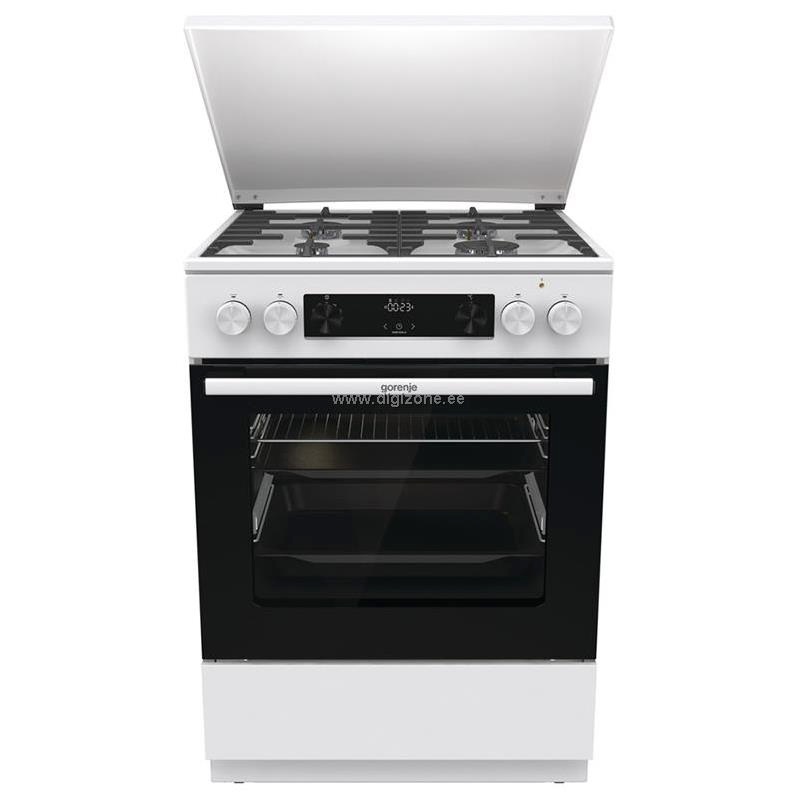 Gorenje gaasipliit elektriahjuga GKS6C71WF Gas Cooker with Electric Oven, 60cm, valge