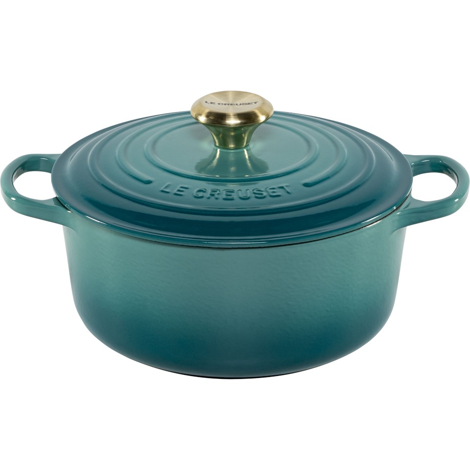 Le Creuset malmpott Signature Round Roasting Pan, 24cm, Blue Riviera, sinine