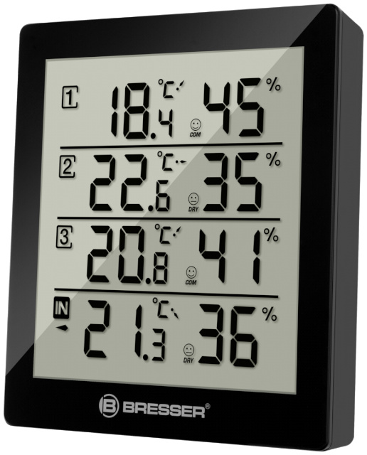 Bresser ilmajaam Temeo Hygro Quadro must