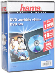 Hama dvd-karbid Slim DVD Jewel Case, must 10-pakk