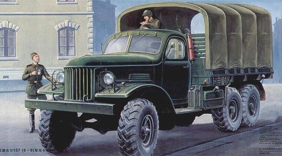 Trumpeter liimitav mudel ZIL-157 6X6 Military Truck