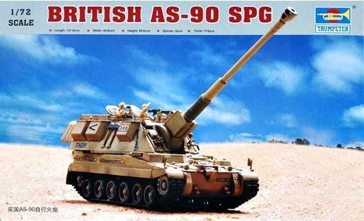 Trumpeter liimitav mudel British AS-90 SPG
