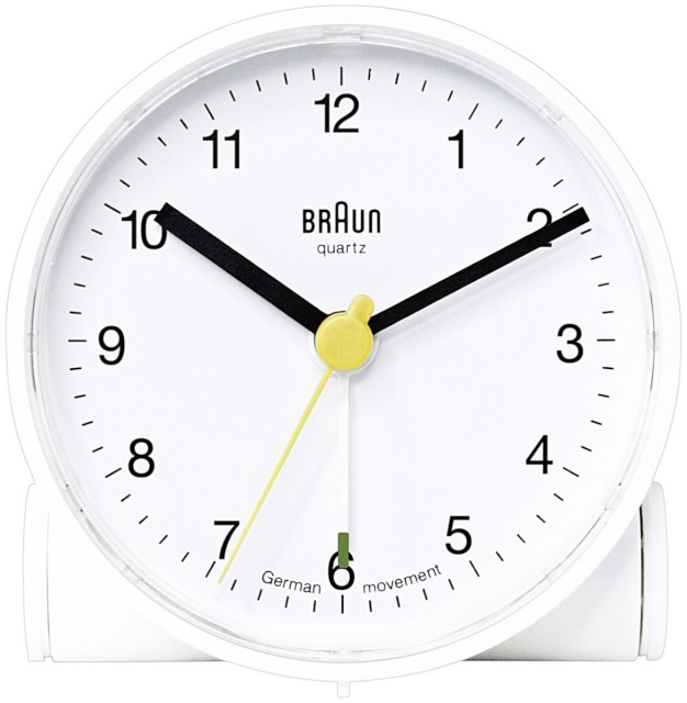 Braun äratuskell BNC 001 Alarm Clock valge