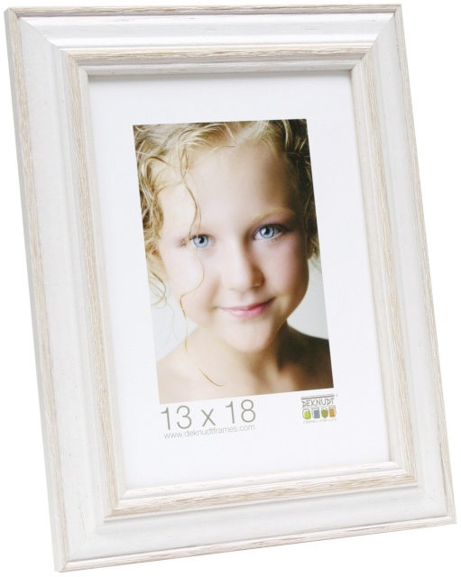Deknudt pildiraam S221H1 DIN A4 21x29,7 Wooden Frame valge with beež