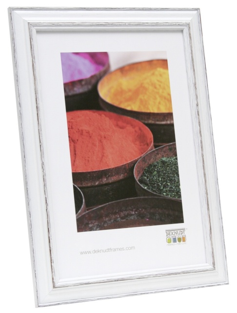Deknudt pildiraam S221H3 10x15 Wood Frame valge with must