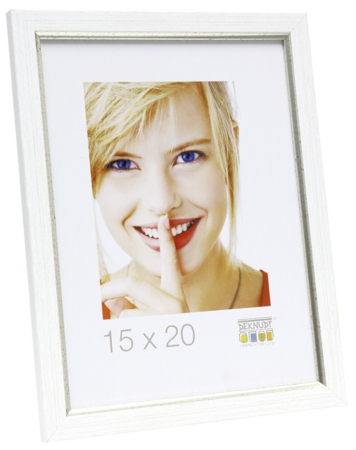 Deknudt pildiraam S46AF1 15x20 Plastic valge with hõbedane