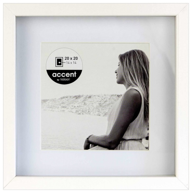 Nielsen Design pildiraam Aura valge 20x20 Holz + Passepartout 1115001