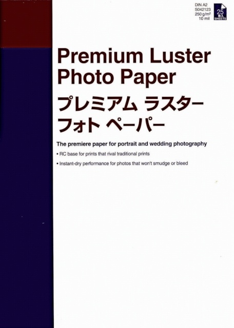 Epson fotopaber Premium Luster Photo Paper A2 25 lk, 250g S042123