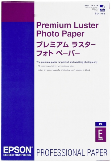 Epson fotopaber Premium Luster Photo Paper A3+ 100 lk, 260g S041785