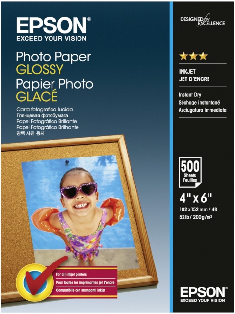 Epson fotopaber Photo Paper Glossy 10x15 cm 500 lk 200g