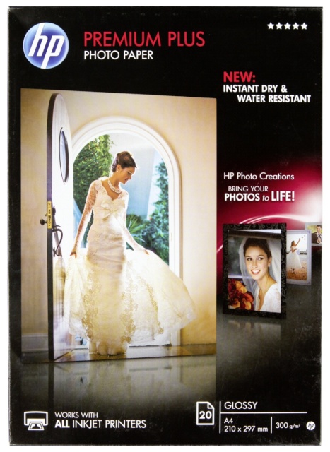 HP fotopaber Premium Plus Photo Paper A4 Glossy valge, 20 lk, 300g