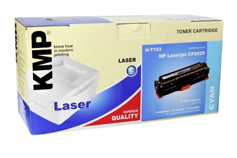 KMP H-T123 Toner cyan compatible with HP CC 531 A