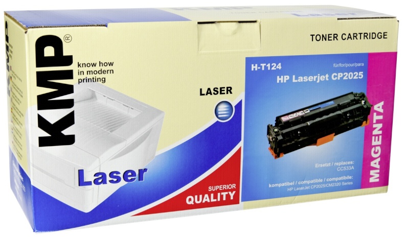 KMP H-T124 Toner magenta compatible with HP CC 533 A