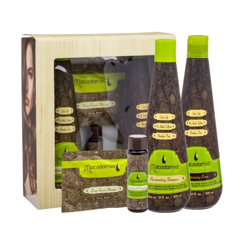 Macadamia Rejuvenating Shampoo Kit Rejuvenating Shampoo 300 ml + Deep Repair Masque 30 ml + Healing Oil Treatment 30 ml + Conditioner Moisturizing Rinse 300 ml, naistele
