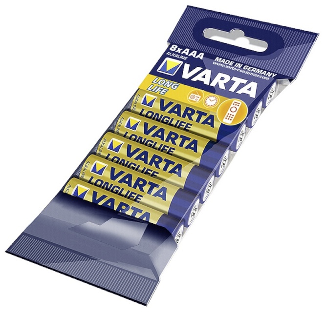 Varta patarei 1x8 Longlife AAA LR 3 Bulk pakk