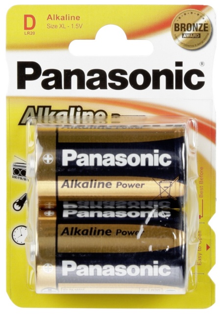 Panasonic patarei 1x2 Alkaline Power Mono D LR 20