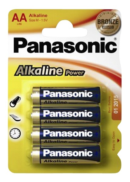 Panasonic patarei 1x4 Alkaline Power Mignon LR6 AA
