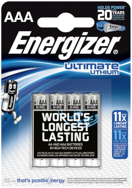 Energizer patarei 1x4 Ultimate Lithium Micro AAA LR 03 1,5V