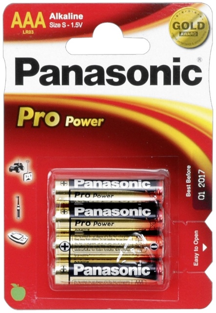Panasonic patarei 12x4 Pro Power LR 03 Micro AAA PU inner box