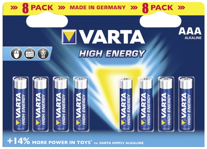 Varta patarei 1x8 High Energy Micro AAA LR 03