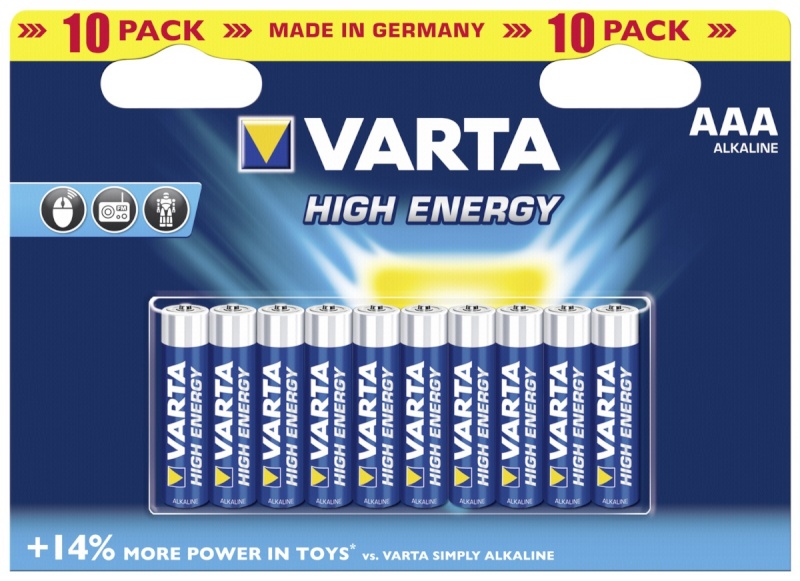 Varta patarei 1x10 High Energy Micro AAA LR 03