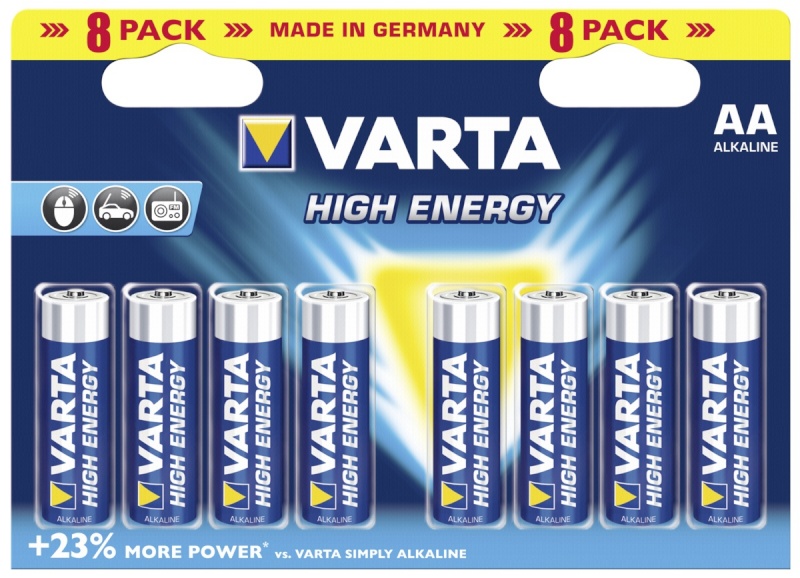 Varta patarei 1x8 High Energy Mignon AA LR 6