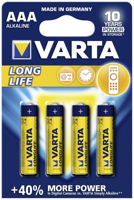 Varta patarei 1x4 Longlife Extra Micro AAA LR 03