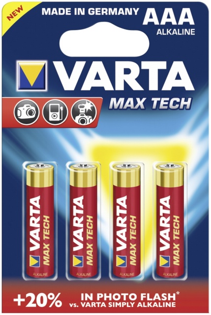 Varta patarei 50x4 Max Tech Micro AAA LR 03 VPE Outer Box