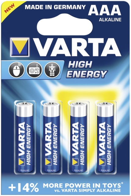 Varta patarei 10x4 High Energy Micro AAA LR 03 PU inner box
