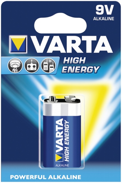 Varta patarei 50x1 High Energy 9V block 6 LR 61 PU master box
