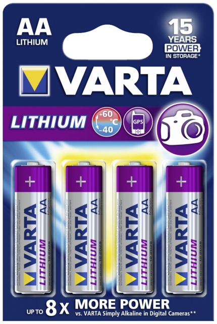 Varta patarei 1x4 Lithium Mignon AA LR 6
