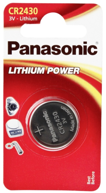 Panasonic patarei 1 CR 2430 Lithium Power