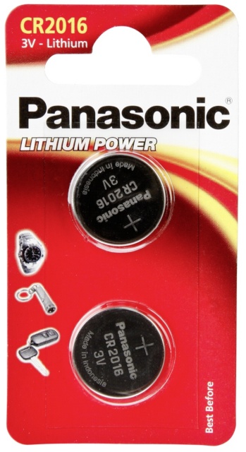 Panasonic patarei 1x2 CR 2016 Lithium Power