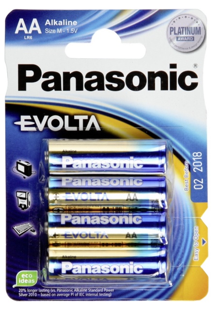 Panasonic patarei 12x4 Evolta LR 6 Mignon PU inner box