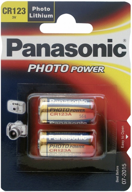 Panasonic patarei 1x2 Photo CR 123 A Lithium