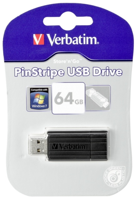 Verbatim mälupulk Store n Go Pinstripe USB 2.0 must 64GB