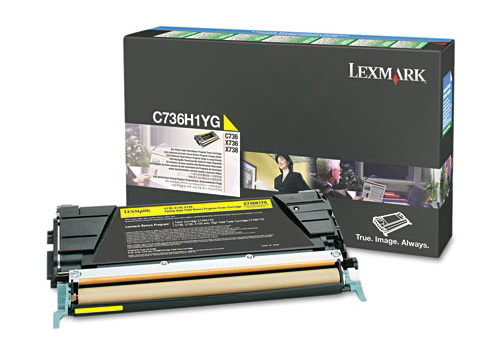 Lexmark tooner C736/X736/X738 High Yield Return Program kollane