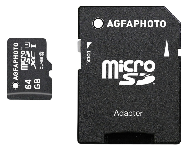 AgfaPhoto mälukaart Mobile High Speed 64GB microSDXC Class 10 + Adapter