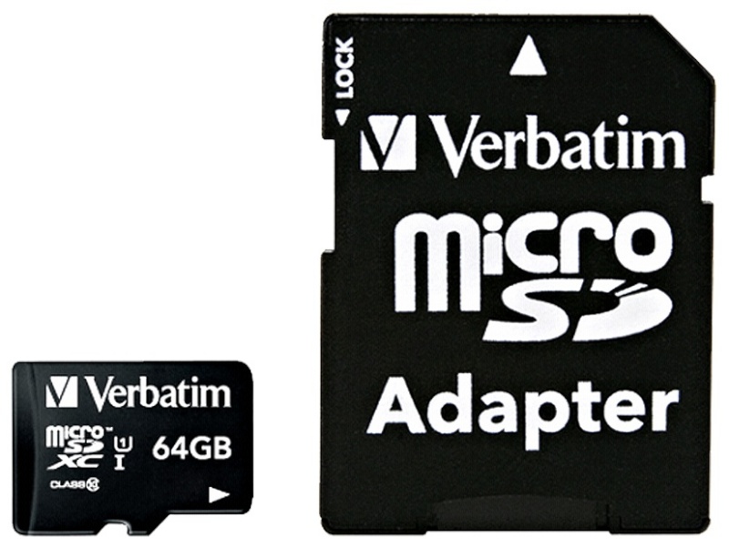 Verbatim mälukaart microSDXC 64GB Class 10 + Adapter