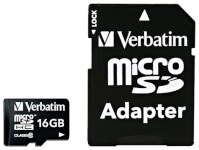 Verbatim mälukaart microSDHC 16GB Class 10 + Adapter