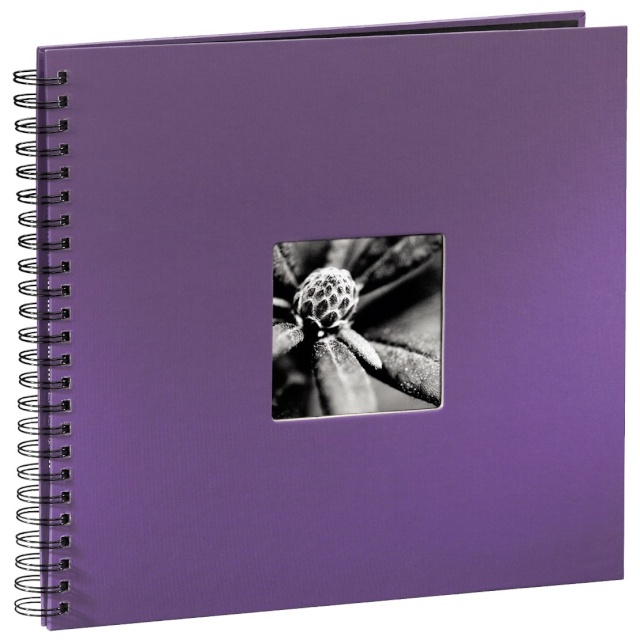 Hama fotoalbum Fine Art Wire-O bound 36x32 50 lehte must 094871 lilla