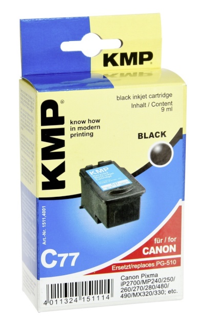 KMP tindikassett C77 must asendustoode: PG-510