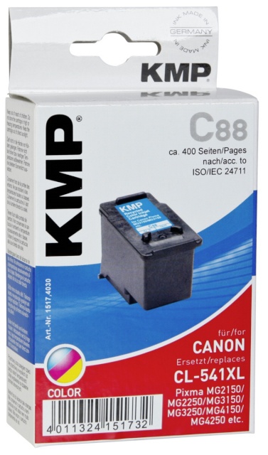 KMP tindikassett C88 värviline asendustoode: CL-541 XL