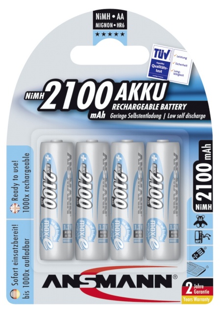 Ansmann akud 1x4 maxE NiMH Mignon AA 2100mAh german